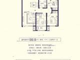 聚恒逸居馨苑_3室2厅1卫 建面99平米