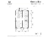 万科大都会1号_2室2厅1卫 建面88平米