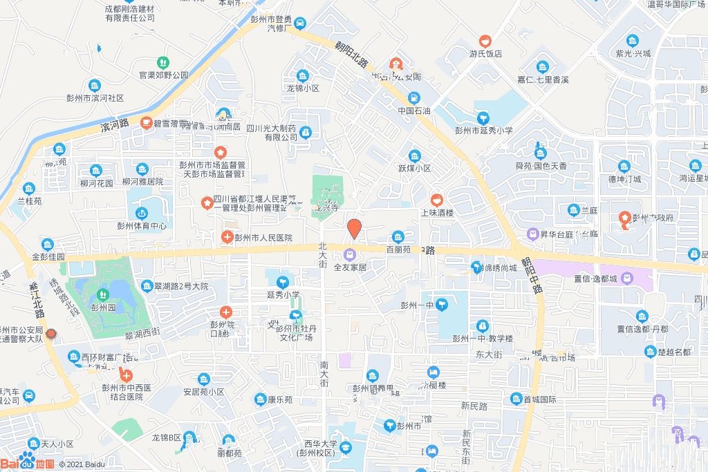 彭州市天彭街道金彭中路北侧、龙兴北街南侧