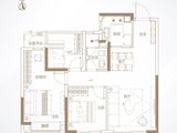 越秀星汇君澜_3室2厅1卫 建面105平米