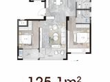 翔凯上城虞园_3室2厅2卫 建面130平米